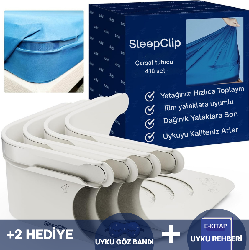 SleepClip – Çarşaf Sabitleyici Set