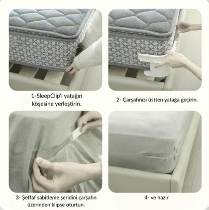 SleepClip – Çarşaf Sabitleyici Set