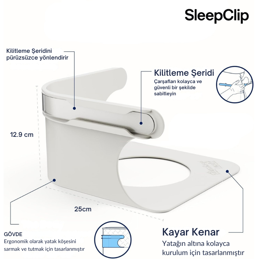 SleepClip – Çarşaf Sabitleyici Set