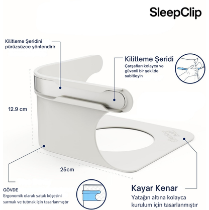 SleepClip – Çarşaf Sabitleyici Set