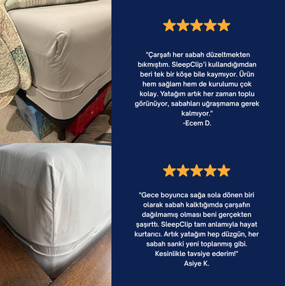 SleepClip – Çarşaf Sabitleyici Set