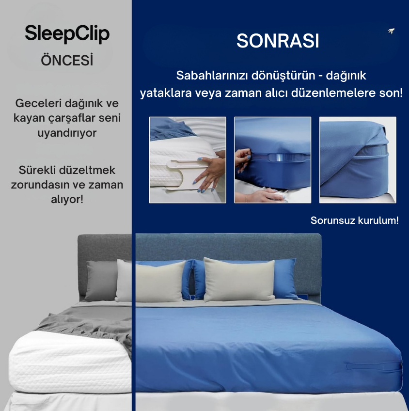 SleepClip – Çarşaf Sabitleyici Set